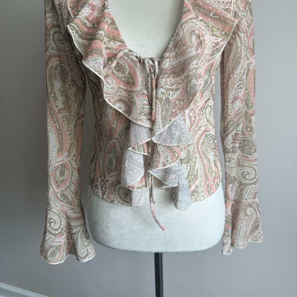 Princess Polly Paisley Ruffle Blouse - Picture 2 of 9